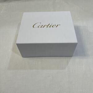 Cartier Empty Box White With Gold Letters 8” x 9" X 4” Jewelry Gift Box